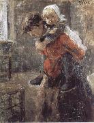 Fritz von Uhde Big Sister oil painting artist